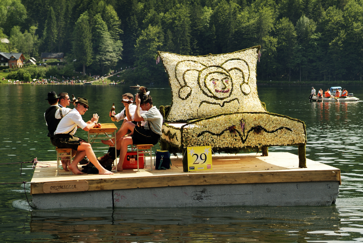 Austria, festival of narcissus in Salzkammergut